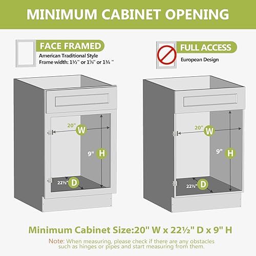Miniatura 6 de ROOMTEC Organizador de gabinete extraíble con correderas de riel de extensión completa, estante extraíble de madera para despensa de armario de