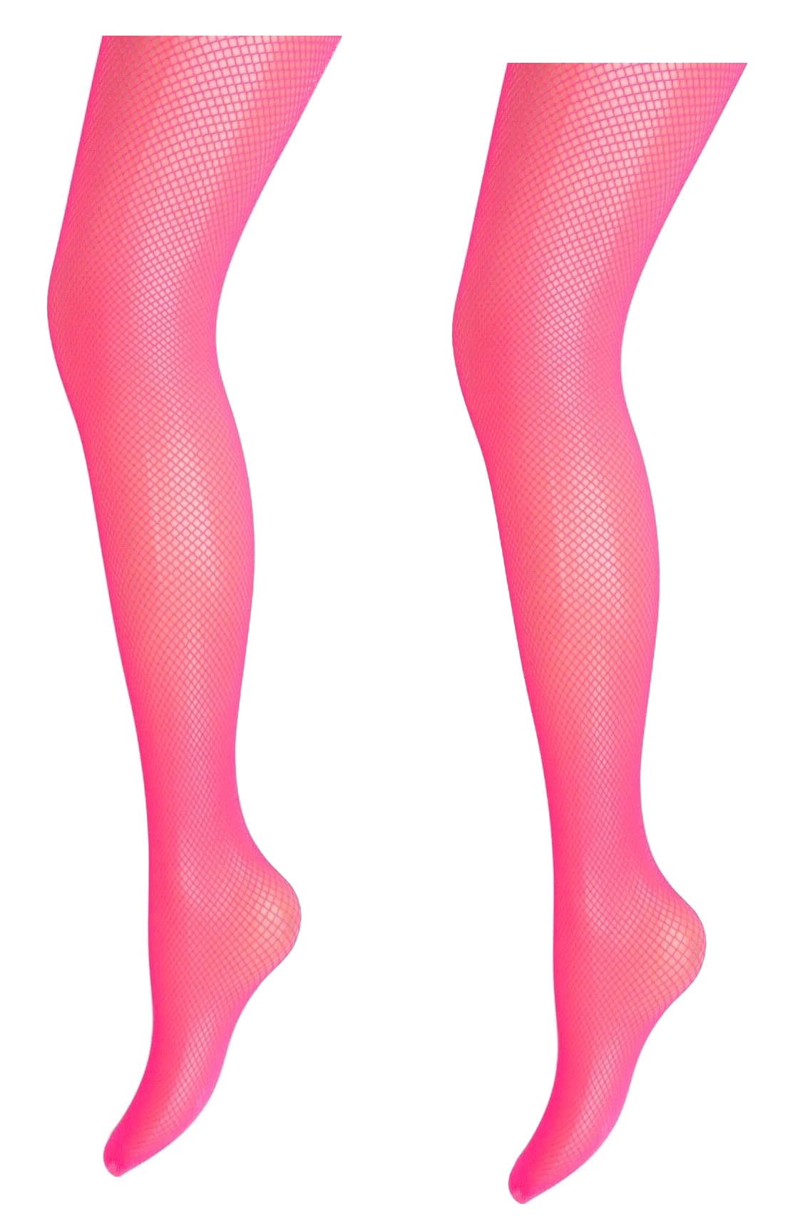 Mytoptrendz Women's Neon Pink Mytoptrendz® Neon Hot Pink Fishnet Ttights Bright Pink Small Fishnet Tights