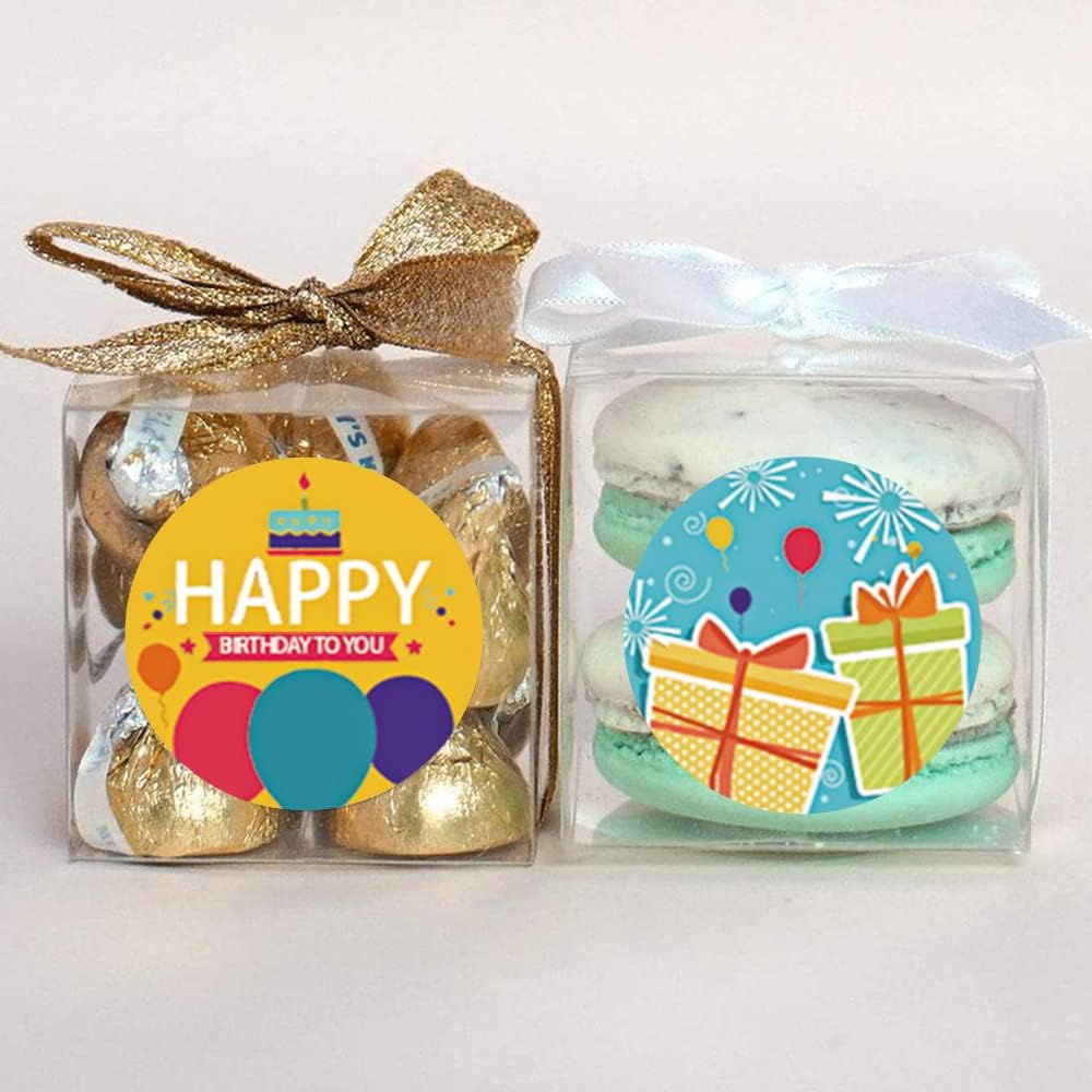 CHUANGOU Orangext Pack of 500 Happy Birthday Labels Birthday Gift Stickers for Birthday Gifts Packaging Gift Packaging 1 Inch Round - Image 4