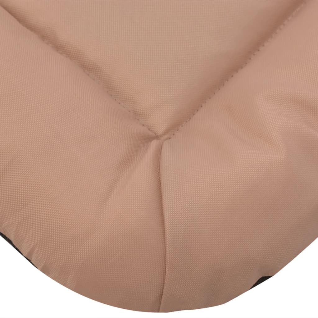 Cama para perros XL Beige PU Oxford tejido 84 x 52 cm, cojín para perros, parte inferior antideslizante, para salón, dormitorio, coche, viaje, tranquilidad