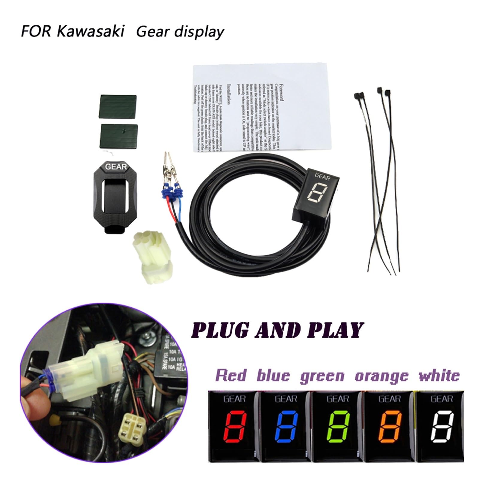 Motocicleta Indicador Engranaje para VU&LCAN S 650 S650 900 VN 2018 Accesorios De Motocicleta Indicador Engranaje Componentes Visualización Velocidad Montaje Directo