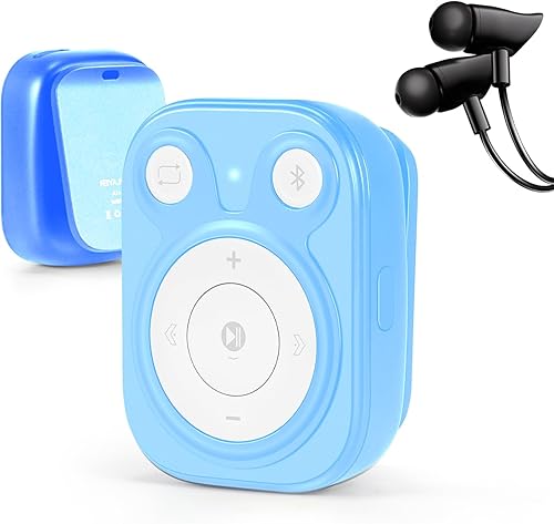 Mini MP3 Player with Bluetooth 5.3, 64GB Portable Music Player with Sports Clip, OTG Function, Mp3 Player NO Screen for