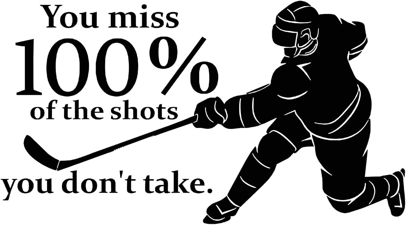 Hockey Player Life Quote Home Decor Vinyl Decal Wall Sticker