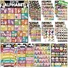 YIYDONG 24 ASL Posters America Sign Language Posters for Classroom ASL Education Charts for Toddlers Kids Students Classroom Decor (Black)