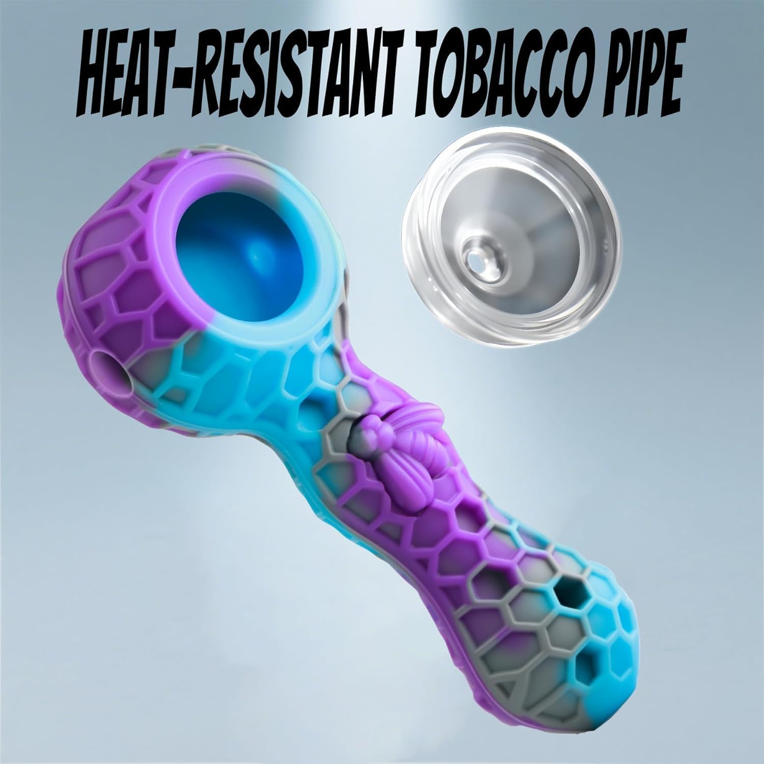 Tobacco Pipe - Bottle Smoking Pipe with Multi-Color, Creative Portable Pipe with Random Pattern, Pipe Starter Kit for Beginners (m-2)