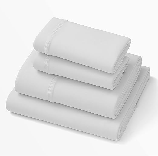 Purple SoftStretch Sheets, Twin/Twin XL, Rayon Blend, Moisture-Wicking, Natural Oat, Fits Other Mattresses, Stretch for Adaptive Support
