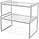 Amazon Basics Space-Saving Stackable Metal Kitchen Cabinet Organizer Shelves for Dishes, Pantry Organization, 12.5