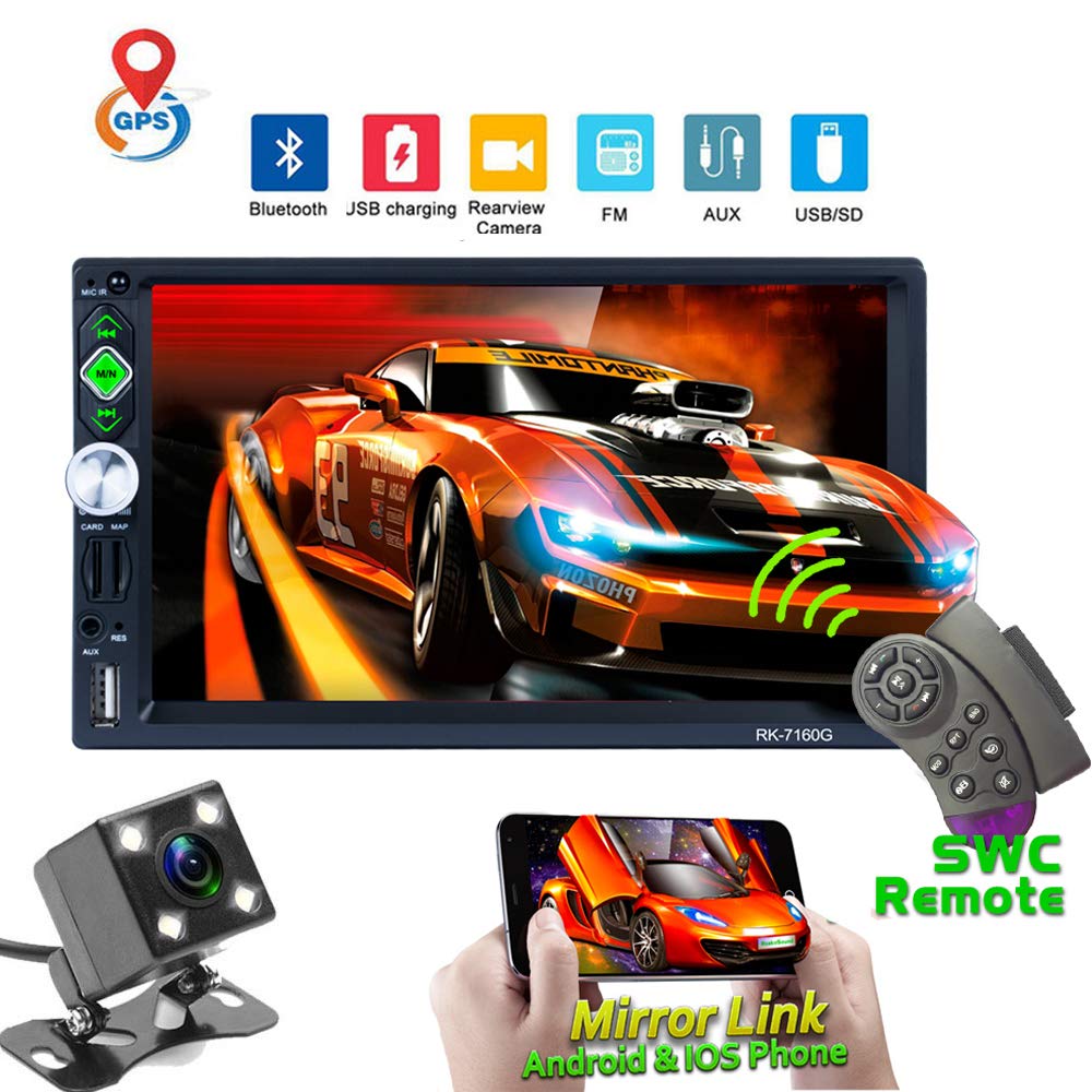 Buy Hikity Car Stereo Radio GPS Navigation System 2DIn 7 Inch HD Touch