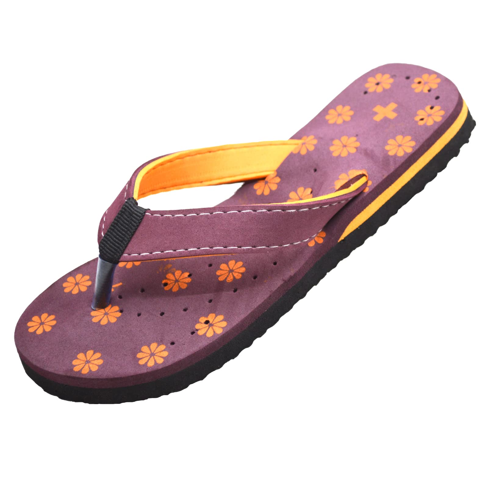POLITA Flip Flops for Women | Comfortable Indoor Outdoor Fashionable Slippers For Girls Dr+F144 (Brown, numeric_7) (B0BN26338V) Amazon Price History, Amazon Price Tracker