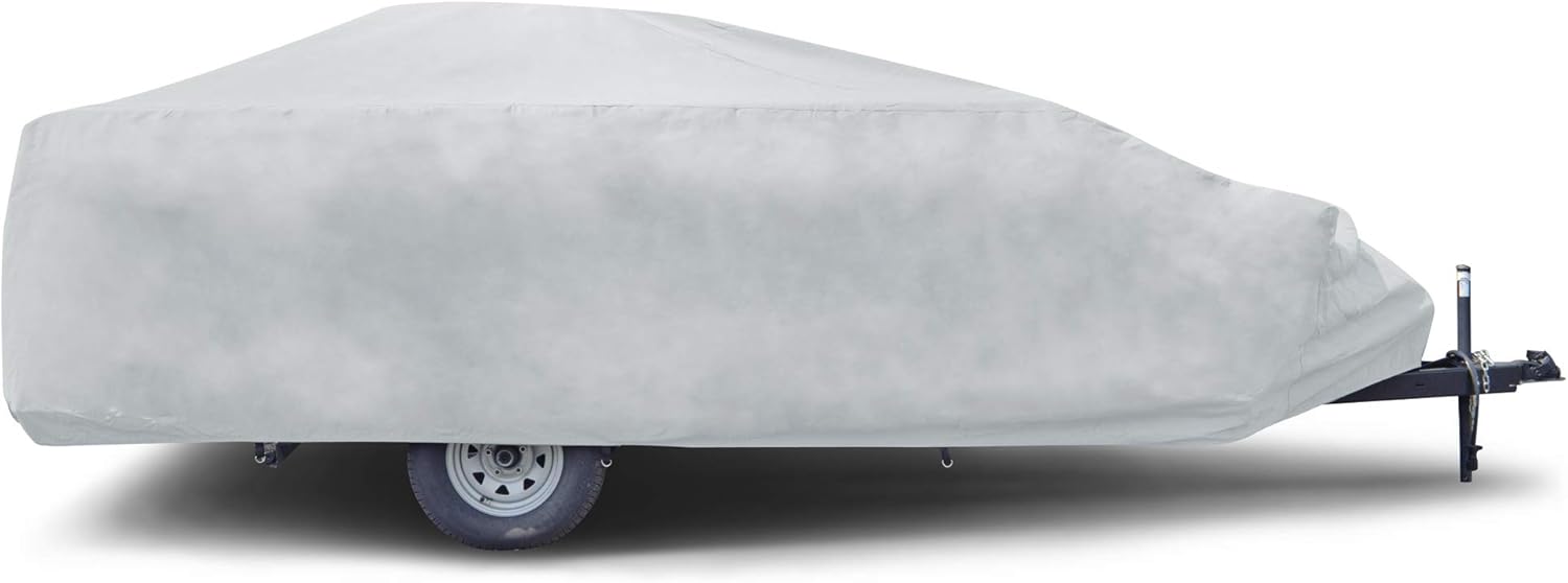 Budge Premier Folding Camper RV Cover Fits Folding Campers up to 17'11" Long (Gray, Polyester), 227" L x 87" W x 42" H (RVRP-63)