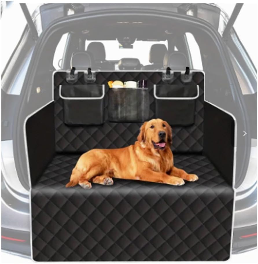 Dog Cargo Cover Mat for smart #3 2023-2026,Boot Liner Protector Waterproof Non-Slip Heavy Duty with Side Protection,White Trim