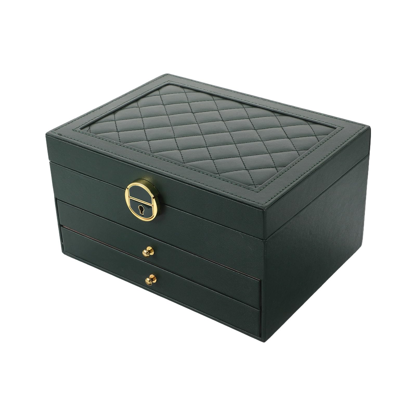 Beaupretty Joyero de 3 Capas Apilable de PU con Compartimentos Organizados