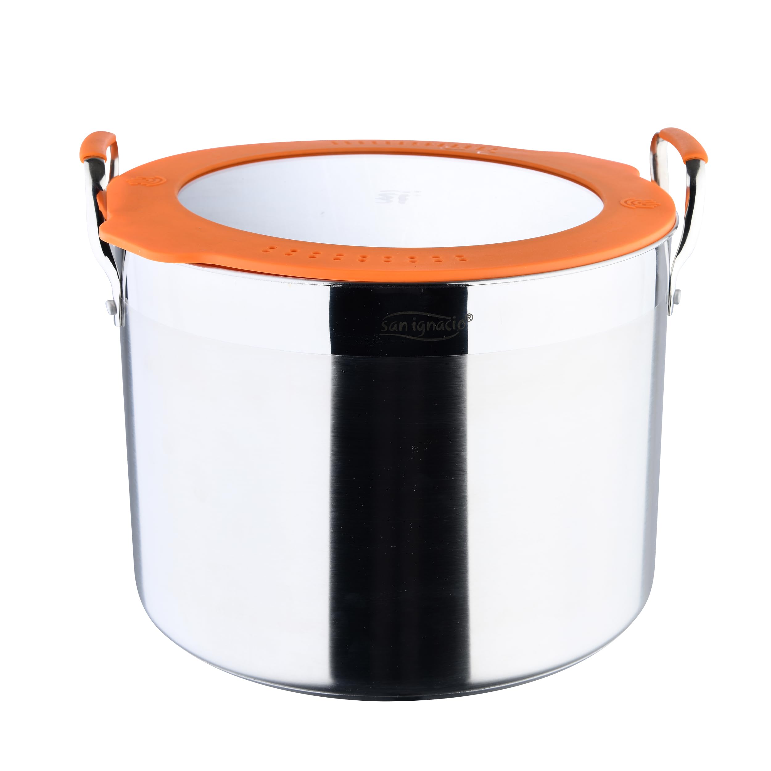 Olla alta ø28cm s/s induccion con tapa compact