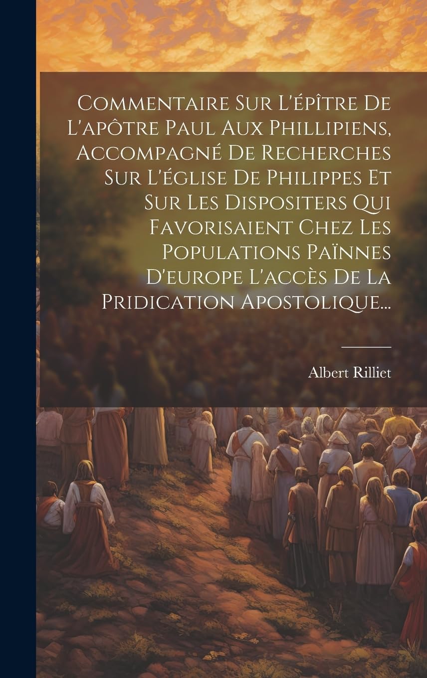 Commentaire Sur L'épître De L'apôtre Paul Aux Phillipiens, Accompagné De Recherches Sur L'église De Philippes Et Sur Les Dispositers Qui Favorisaient ... L'accès De La Pridication Apostolique...