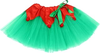 Saia tutu KesYOO para meninas, saia tutu em camadas de tule, vestido de princesa com design de Natal, saia bolha com bolas bufantes para festa de aniversário de balé princesa (cores sortidas)