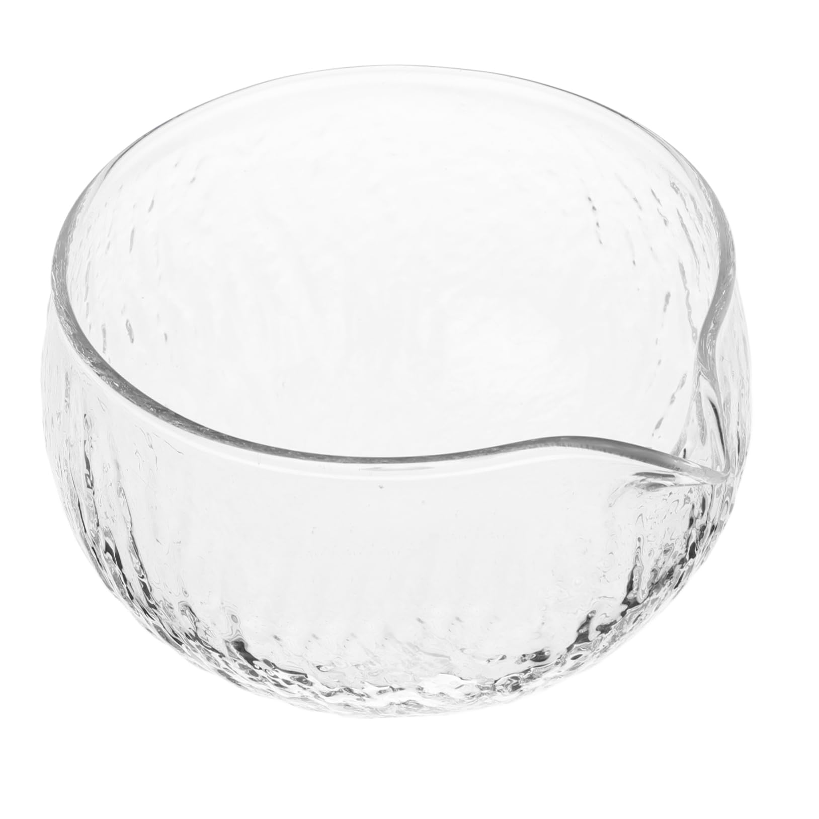 HOLIDYOYO Delicate Matcha Bowl with Pouring Spout Transparent Glass Tea Cup for Brewing Japanese Style Tea Bowl for Ceremonial Use High Durability and Elegant Design