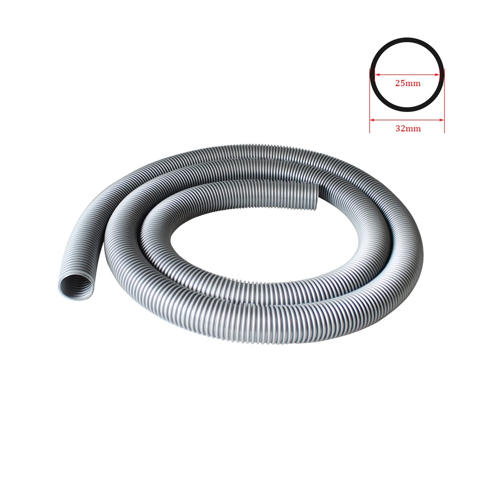 YANGQI yaoqijie 25mm Interno/Externo 32 mm, folletos de aspiradora Flexibles/pajitas/de Hilo/Tubo Blando, Accesorios duraderos de Tubos de vacío Lasting (Color : Gray-3m (25mm))