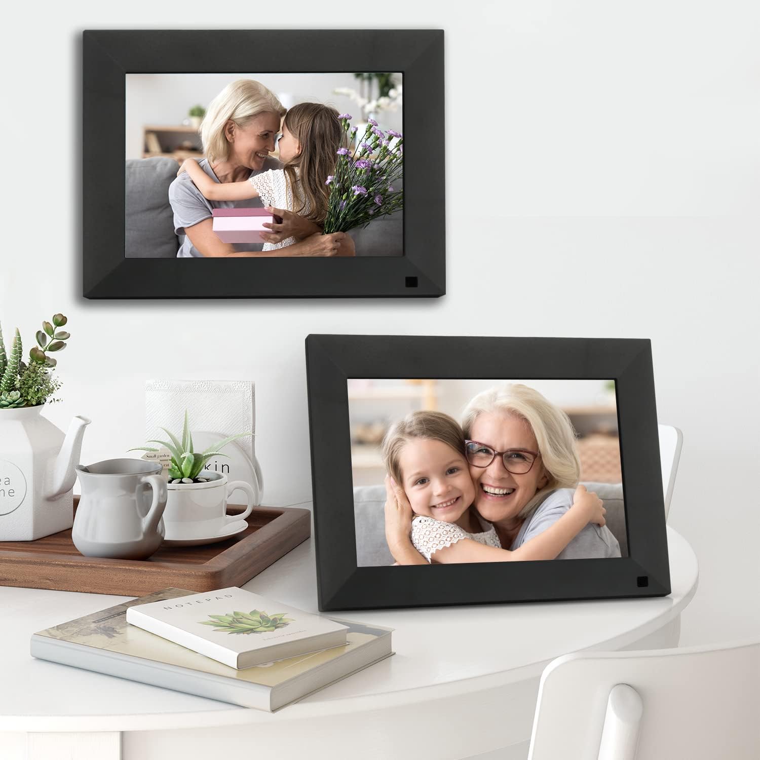 Flash Sale BSIMB WiFi Digital Picture Frame 8 Inch Digital Photo Frame 16GB 1280x800 IPS Touch Screen Motion Sensor, Upload Photos/Videos via App, Email, Portrait and Landscape
