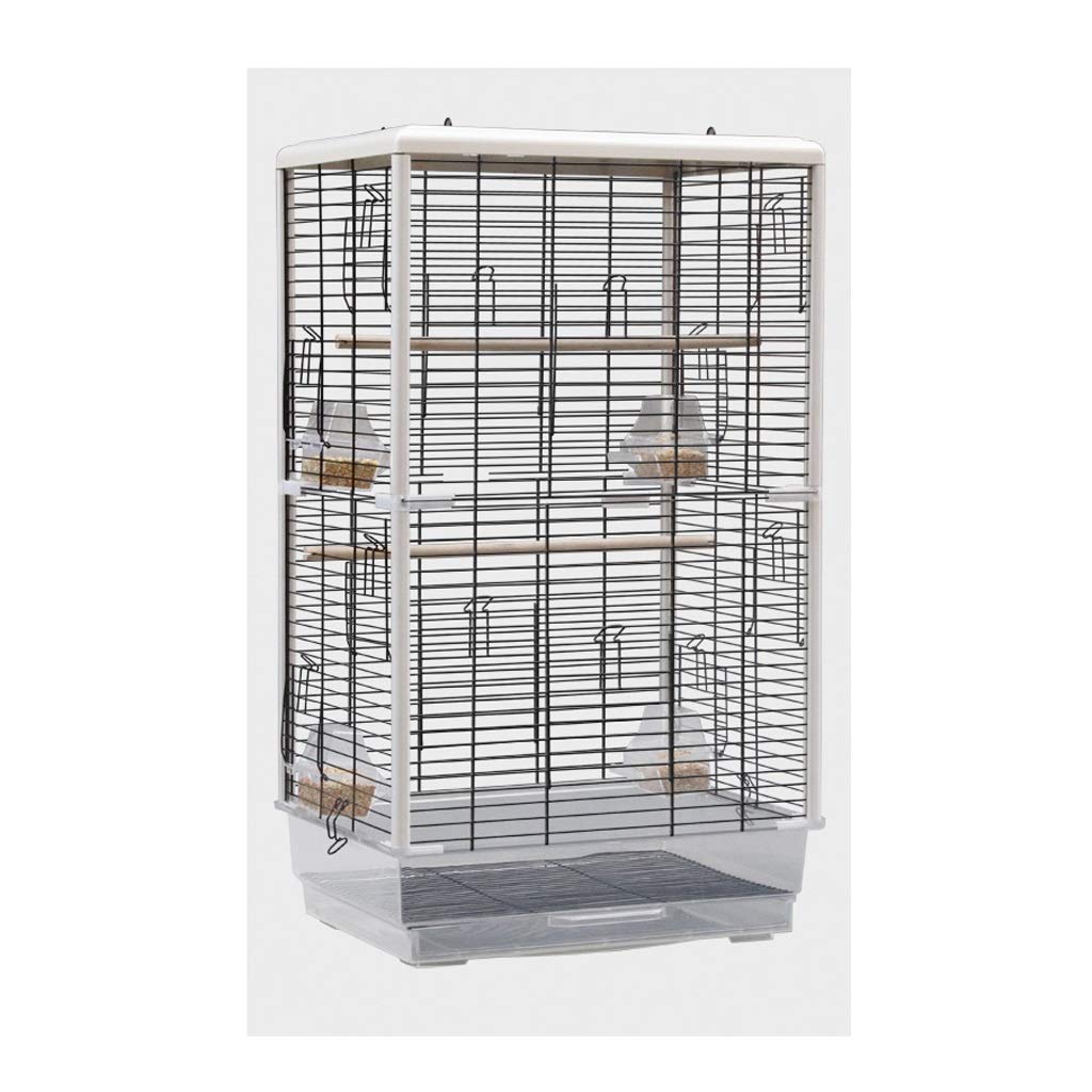 sdneNest Jaula para pájaros, jaula grande de metal con parte superior abierta, para periquitos verdes, periquitos, cacatúas, loros pequeños, jaula de viaje, 80 cm de alto, para tortolitos, verde