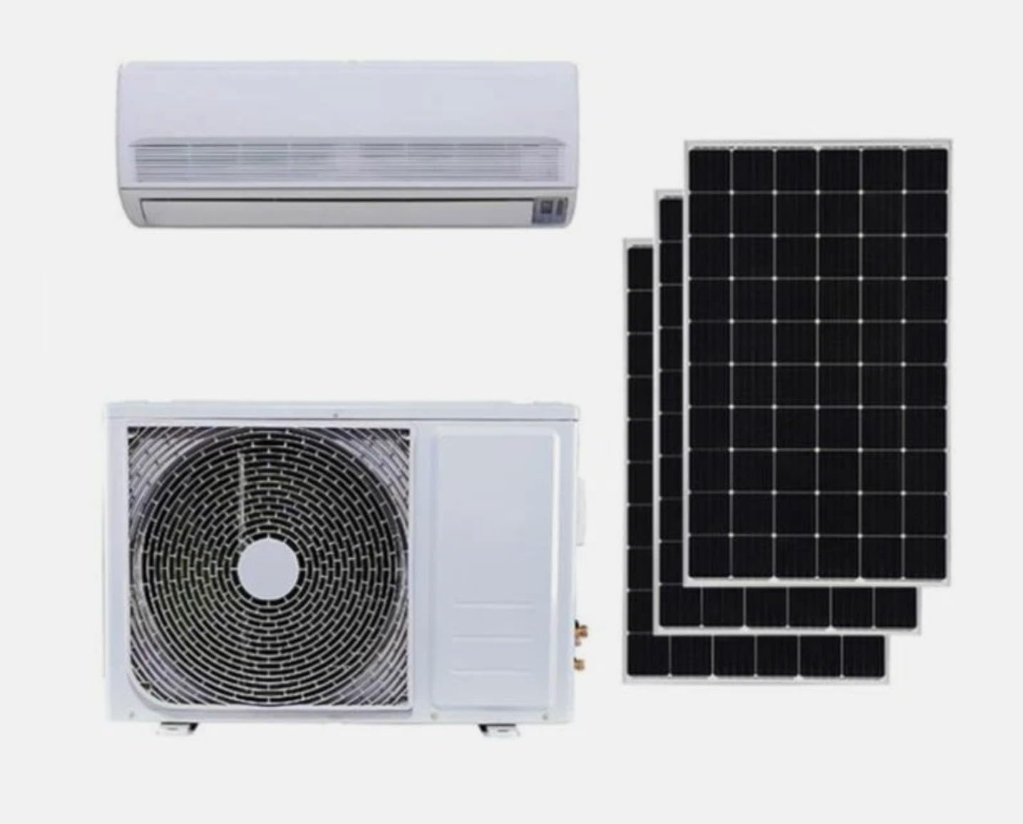 9000BTU Solar Hybrid ACDC Ductless Mini Split Air Conditioner & Heater