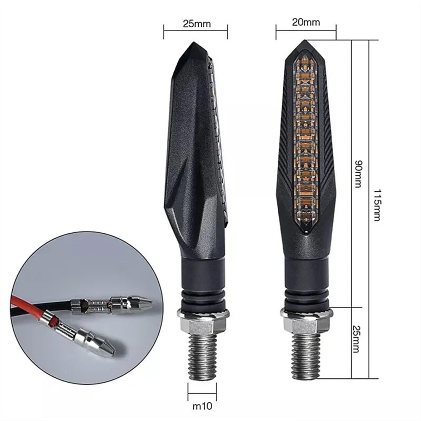 Per Moto 12V Turno per luci di segnalazione per Honda Chopper per Yamaha