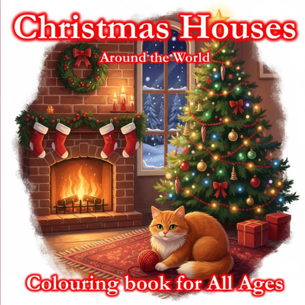 Christmas Houses Around the World: Coloring book for Everybody