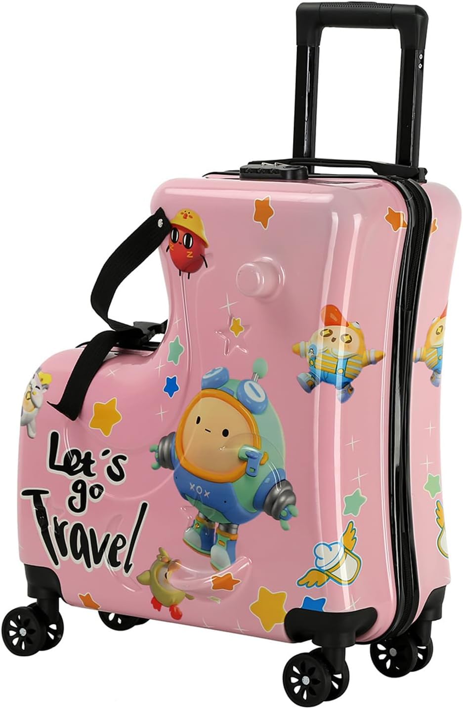 Amazon | [Dazzix] 子供用ライドオン旅行用スーツケース、乗れる