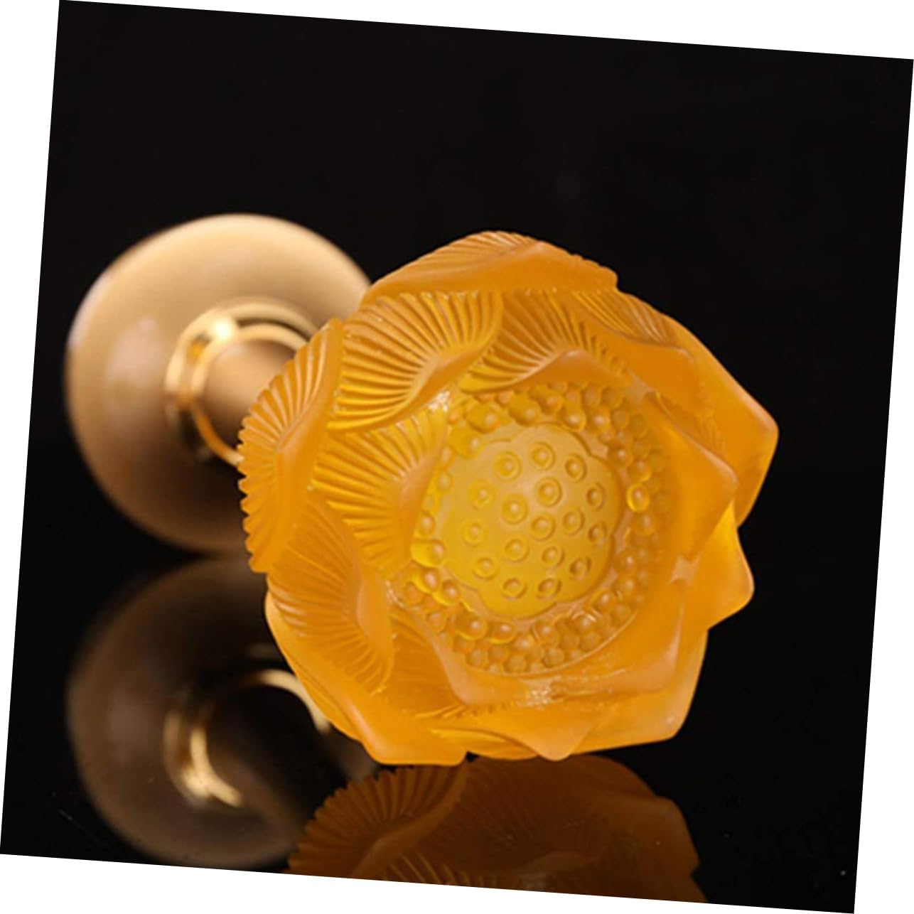 Gadpiparty 2Pcs Lotus Design Lamp Lotus Shaped Ornament for Home Temple Decoration Non Electric for Meditation and Worship