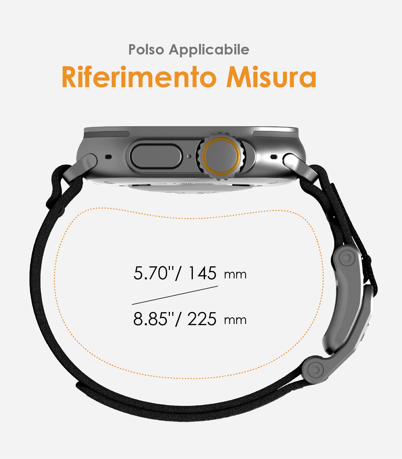 Aulumu A11 Magnetica Fibbia Banda Sottile per Apple Watch Ultra2/Ultra 49mm, Series 9/8/SE2/7/6/SE/5/4/3/2/1 45mm/44mm/42mm | Velluto Nylon Treccia | Chiusura Magnetica in Acciaio Inossidabile