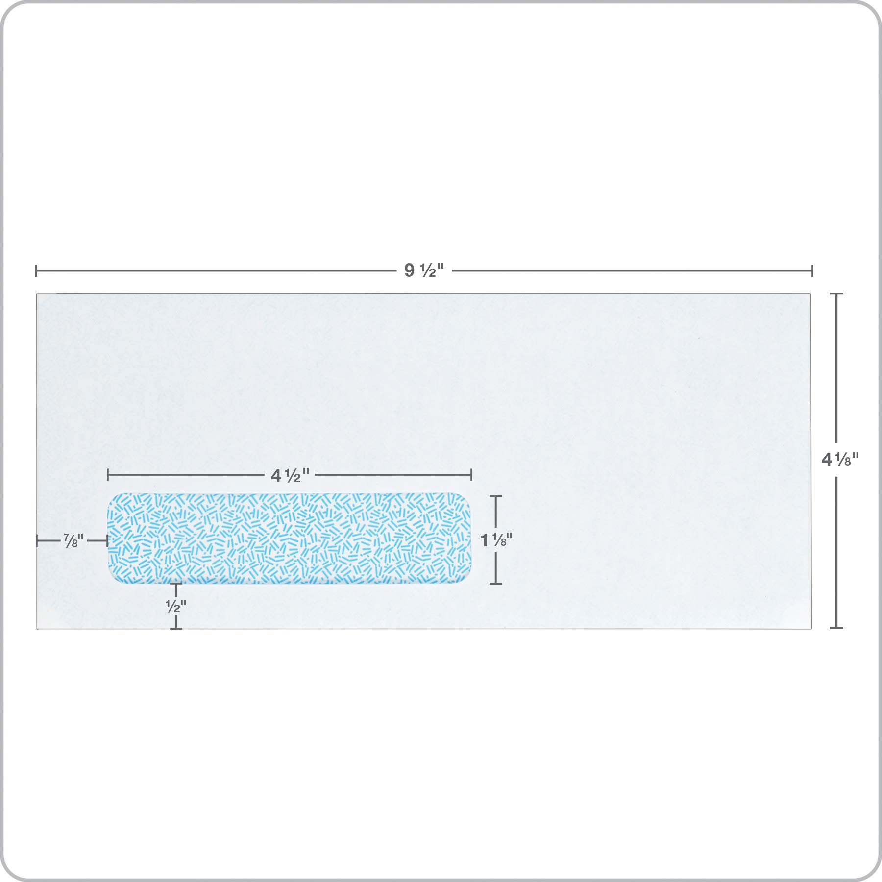 Columbian Sobres de seguridad #10 de una sola ventana, 4-1/8 x 9-1/2 pulgadas, autoadhesivos, blancos, para enviar facturas, estados de cuenta y documentos, caja de 500 (COLO339)