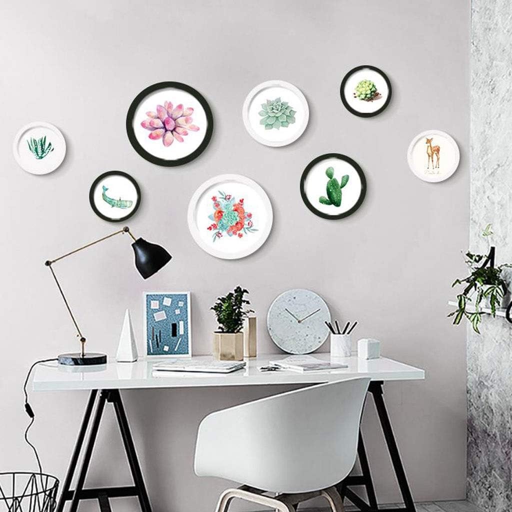 Photo Frames Multiple Photos Wall Picture Frame Set Baby Home Decor Gift, 8 Pieces Combination Wooden