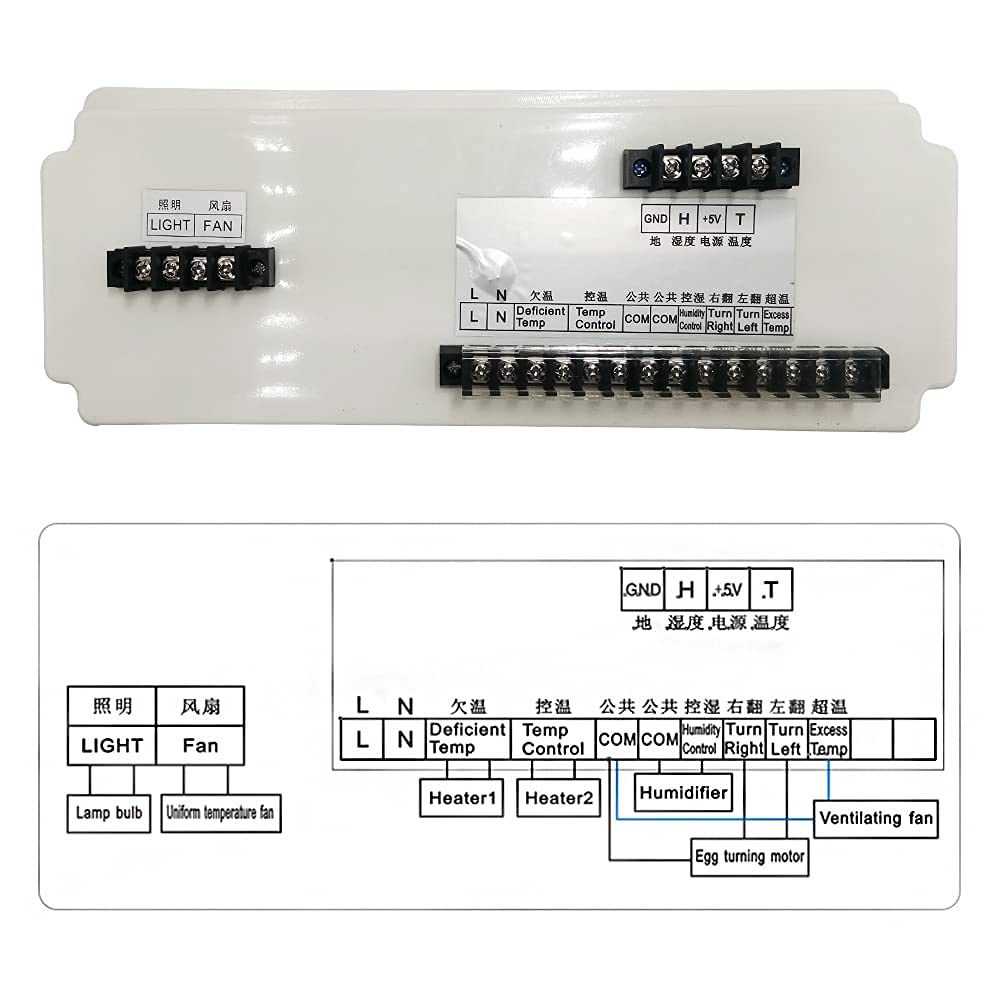 Controlador de Humedad Controlador de Temperatura Digital Controlador automático de incubadora termostato Digital Sensor de Temperatura y Humedad Laboratorio 110V-240V / 1000W