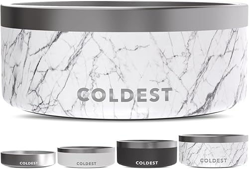 Miniatura 68 de El cuenco para perros más frío - Metal antióxido, antideslizante, cuencos para perros de acero inoxidable aislados de 3 capas - A prueba de derrames