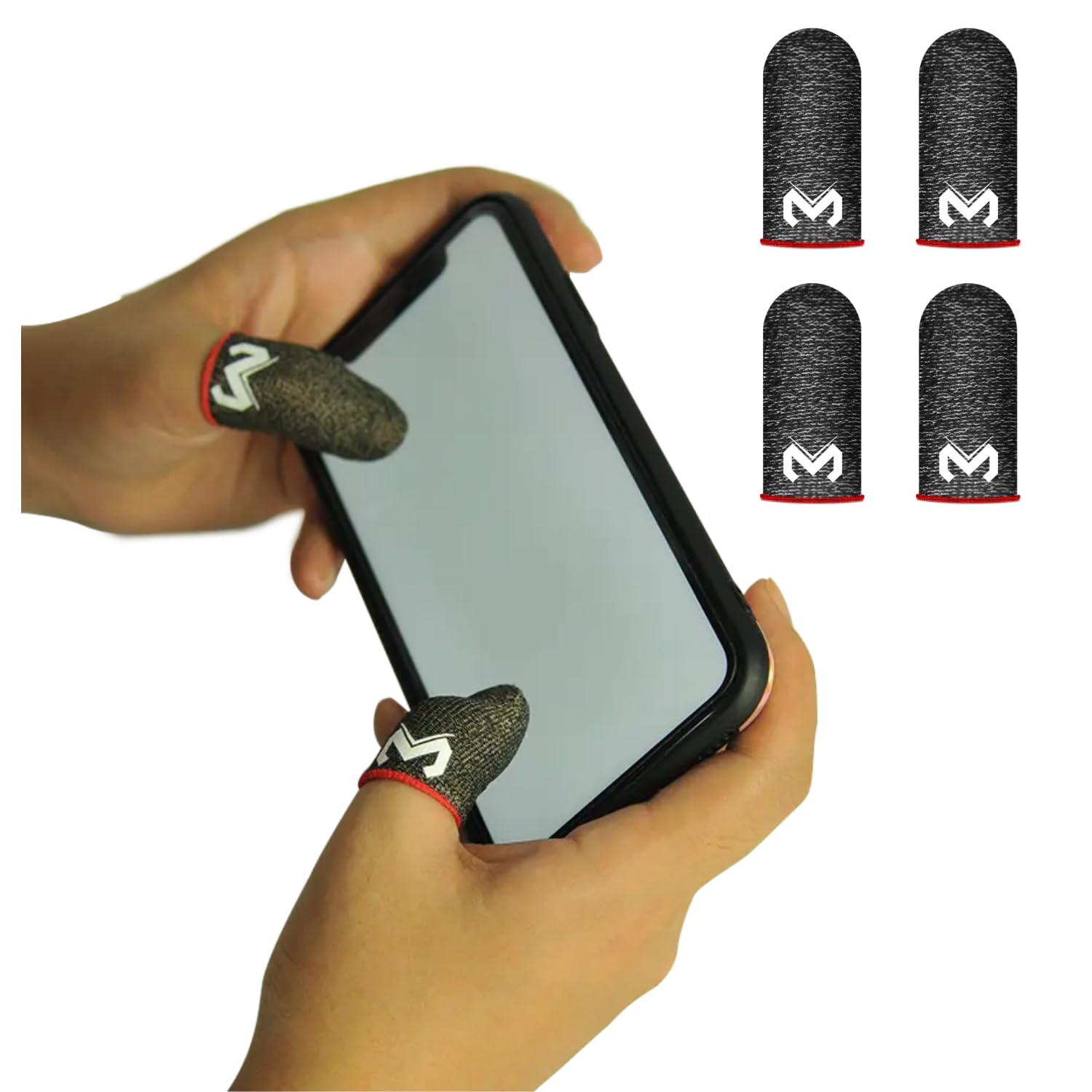 Cubonic X Memo Original Mobile Game Finger Caps – Non-Slip Touchscreen Anti-Sweat Sleeves for Smooth & Precise Gaming | Shoot, Aim & Control with High Sensitivity Thumb Covers |2 Pc-image-29