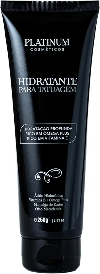 Creme Hidratante 250g Para Tatuagem E Cicatrizante Tattoo Cuida Da Tatuagem Mantém Cor Loção Proteção Ressecamento Sol Restaurador Vitaminas Minerais