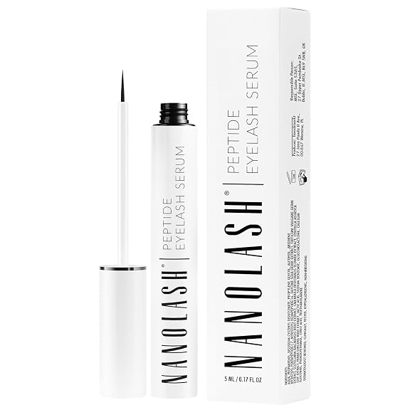 Nanolash Peptide Eyelash Serum 5ml - Multipeptide Conditioner for Eyelash, Lash Growth Serum, Fuller, Stronger, Longer Lashes, Peptide Lash Enhancer