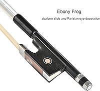 Vista 3 de LIEKE Arco de violín de fibra de carbono tamaño 1/4 Arco de violín ligero (tamaño 1/4, negro)