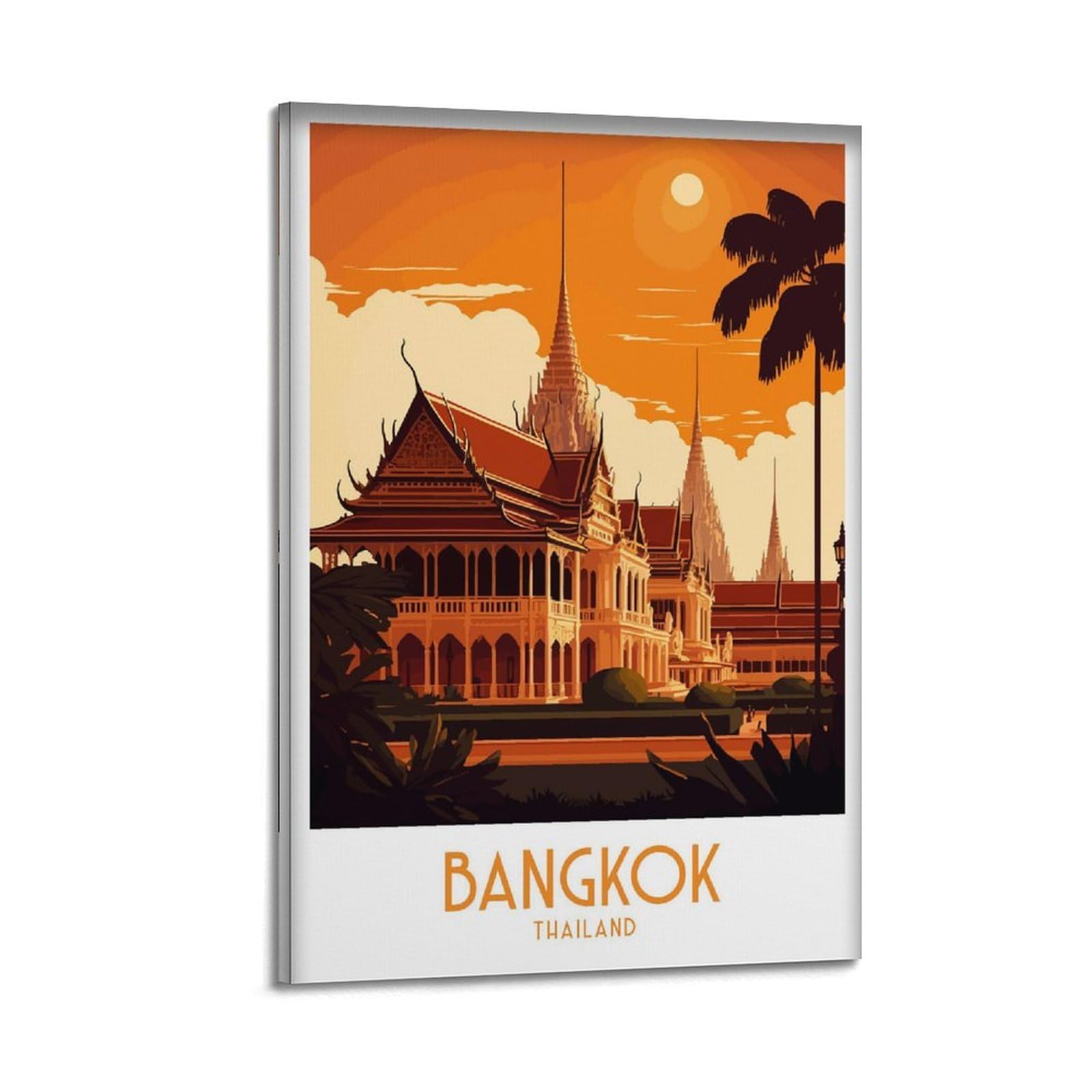 xiaoxiaoshen Bangkok Travel Thailand Canvas Poster Wall Art Prints Room Aesthetic Murals Bedroom And Living Decorations 20x30inch(50x75cm)