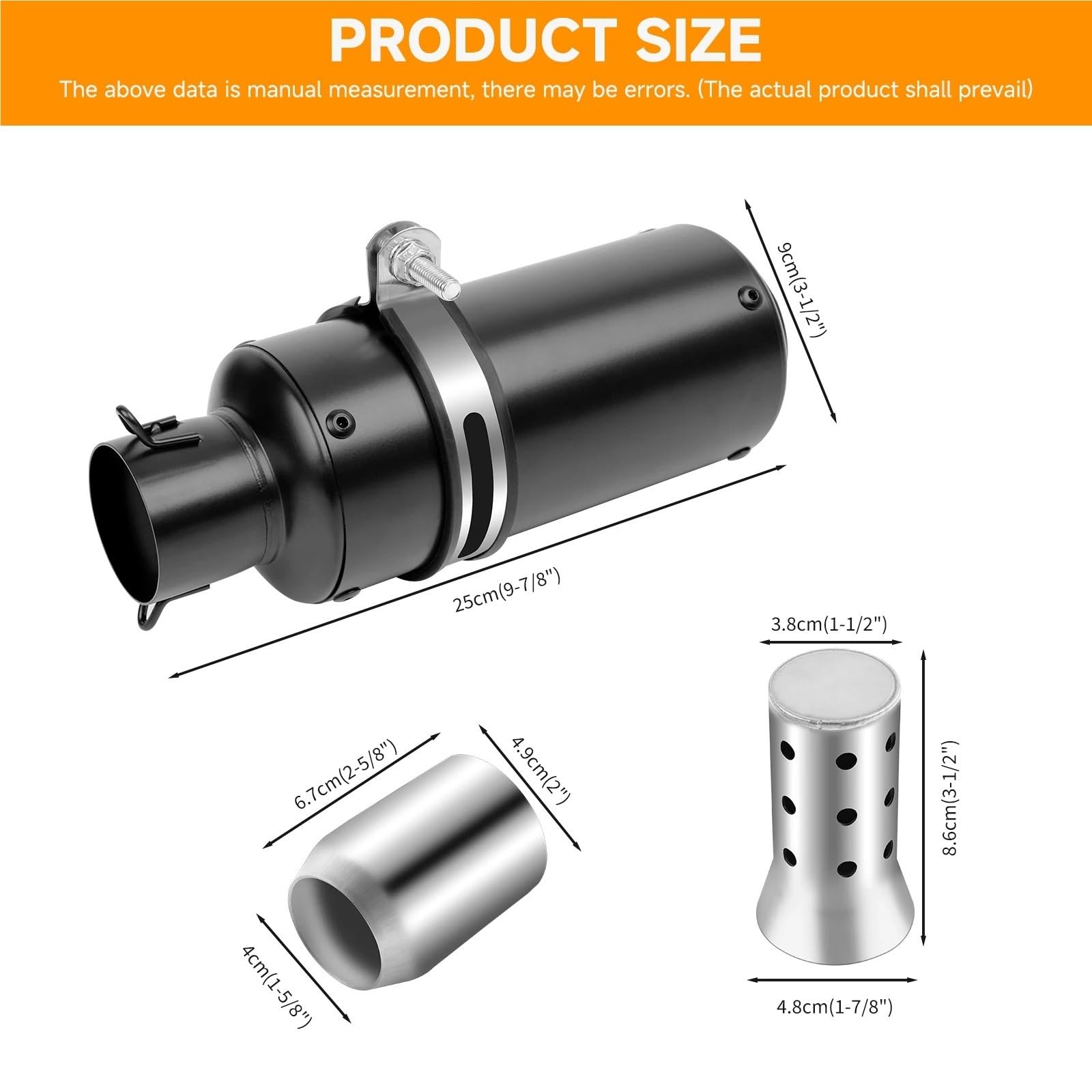 Motocyklowe tłumiki końcowe 2 ''51mm uniwersalne Slip On zmodyfikowane tłumiki wydechowe z tłumikami do motocykla Grom ATV motor terenowy ulica rura hulajnogi