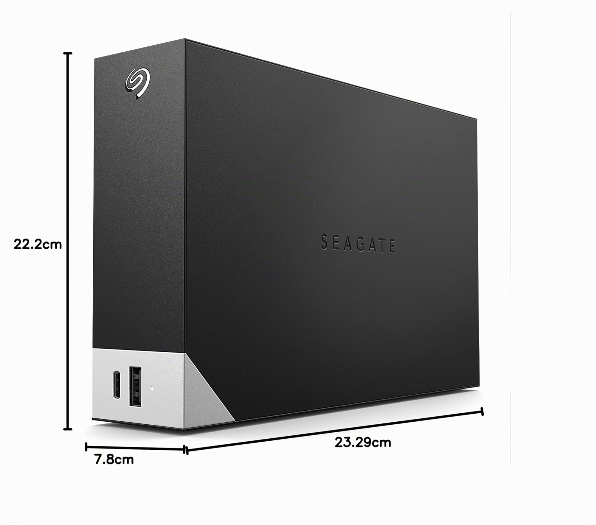 Seagate One Touch Hub 10 TB, Unidad De Disco Duro Externo, USB-C, USB 3.0, para ordenadores de sobremesa, portátiles y Mac, Servicios Rescue (STLC10000400)