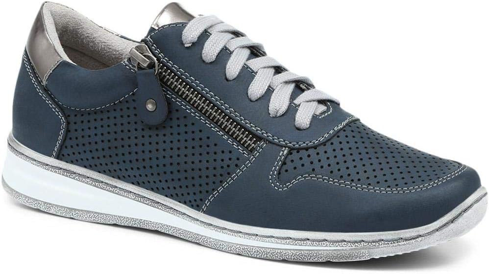 Pavers Women’s Breathable Lace-Up Trainers – Casual Shoes with Supportive Insole & Metallic Accents – Comfortable Fit Ladies Sports Footwear