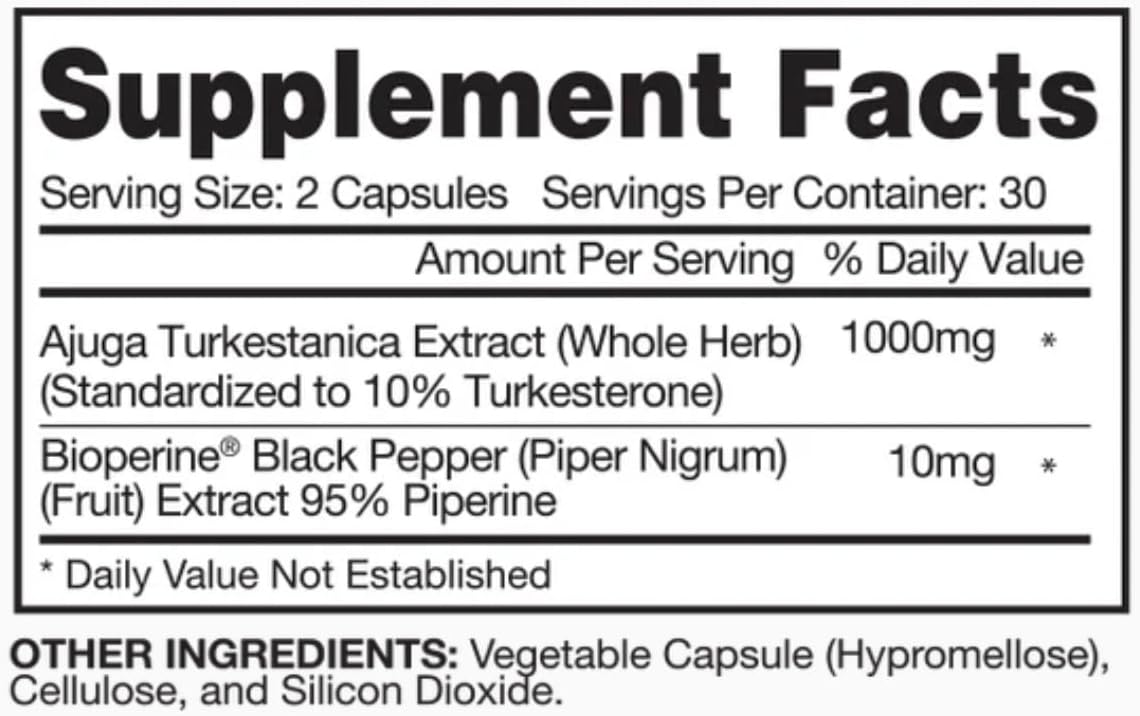 Gaspari Nutrition Turkesterone, Natural Strength Supplement, Enhanced Absorption, Lean Muscle, Recovery & Performance (30 Servings)
