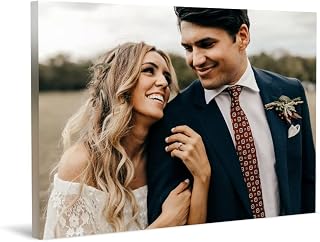 TNMGD Create Personalized Wall Art with Your Photo on Canvas - Custom Canvas Prints for Wedding - Personalized Canvas Pictures for Wall to Print Framed (36" X 24")