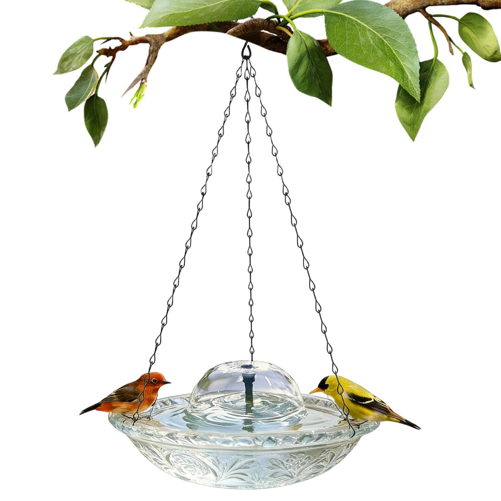 Fuente para aves con agua en cascada evita el agua estancada en tu jardín