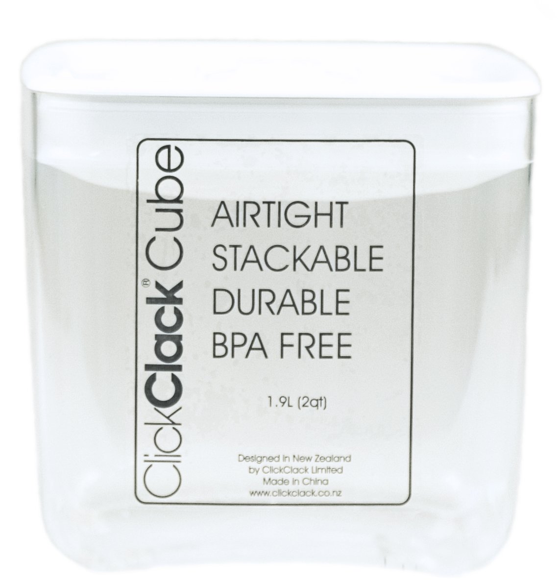 ClickClackCube Storage Container, 2-Quart