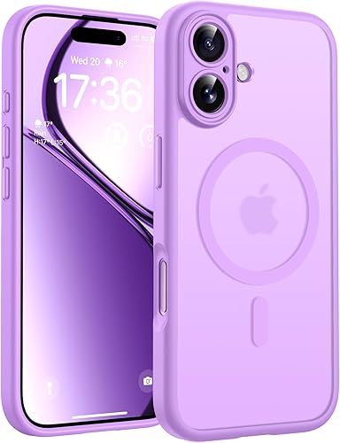 Miniatura 167 de TOCOL Funda magnética para iPhone 15, protección completa mejorada de la cámara, compatible con Magsafe, protección contra caídas, translúcida mate,