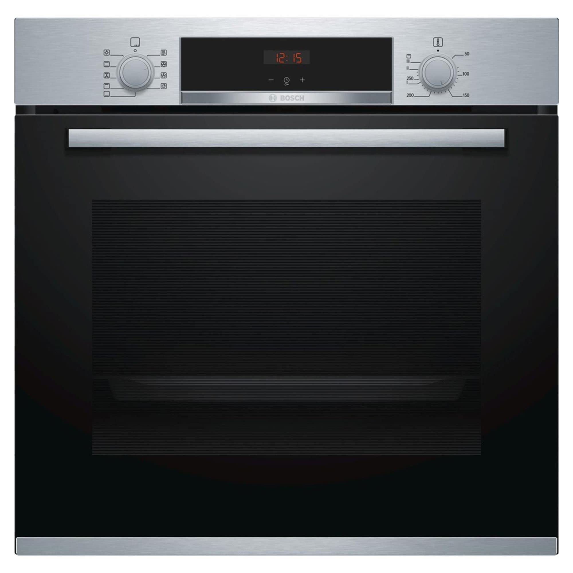 Bosch Home & Kitchen Appliances Bosch HBS534BS0B Serie 4 Built-in Oven with Cleaning Assistance, 3D Hotair, EcoClean Direct and LED Display, 60 x 60 cm, Stainless steel [Energy Class A]