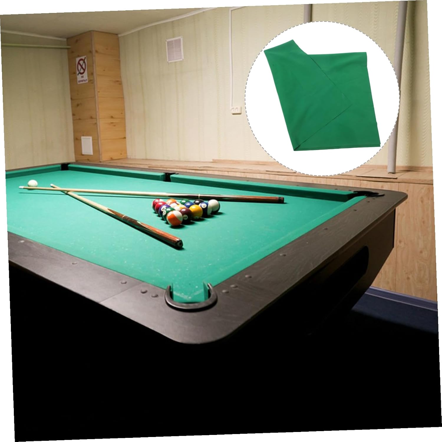 Mikinona Double-Sided Billiard Pool Tablecloth Wide Indoor Felt Fabric for Standard Tables Stain-Resistant Green Surface Enhances Playing Experience and Table Appearance