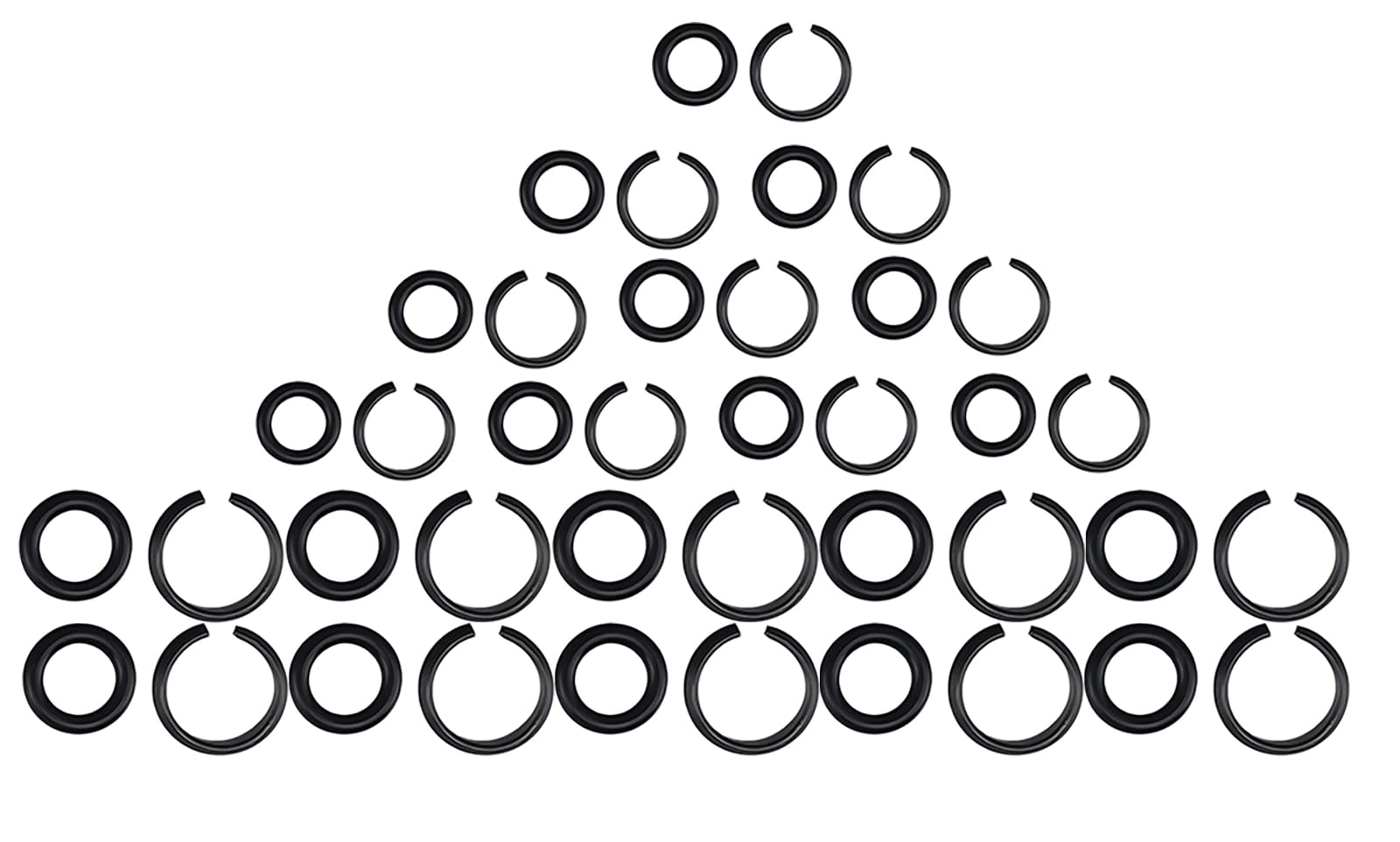 bizhala 10 Sets 3/8"" and 10 Sets 1/2"" Impact Retaining Ring Wrench Socket Clip with O-Ring, Compatible With Milwaukee Electric Wrench/Pneumatic