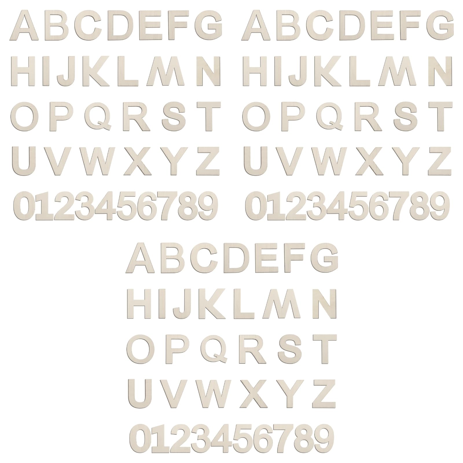 108 letras numéricas de madera, 3 juegos de letras y números del alfabeto, letras de madera de 4 pulgadas de la A a la Z, números de madera del 0 al 9, ideales para decoración del hogar, decoración de